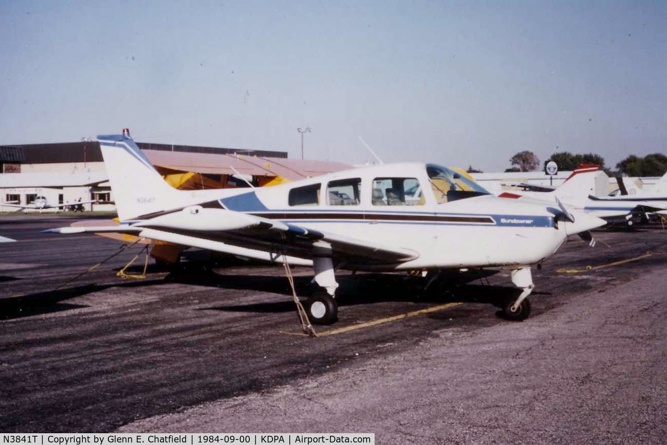 N3841T, 1981 Beech C23 Sundowner 180 C/N M-2307, Photo taken for aircraft recognition training