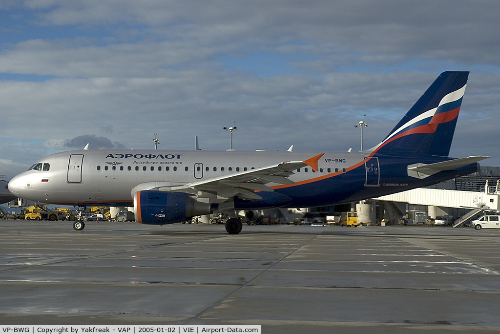 VP-BWG, 2003 Airbus A319-111 C/N 2093, Aeroflot Airbus 319