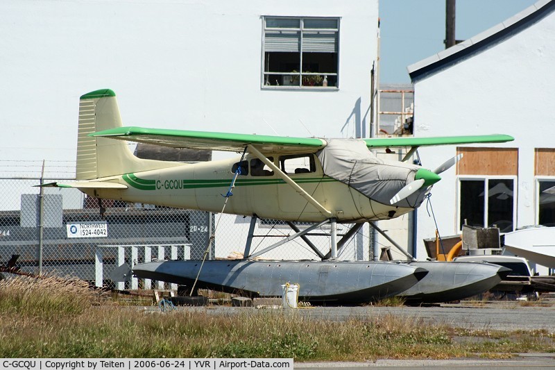 C-GCQU, 1974 Cessna 180J C/N 18052485, Cessna 180J 18052485 seen at the seaplane airport in Richmond near YVR