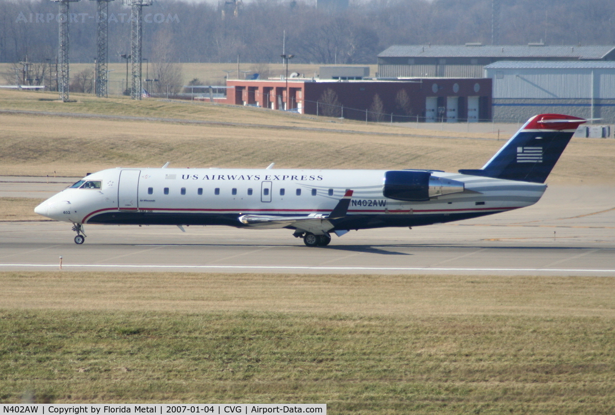 N402AW, 1998 Bombardier CRJ-200LR (CL-600-2B19) C/N 7281, U.S. Airways Express