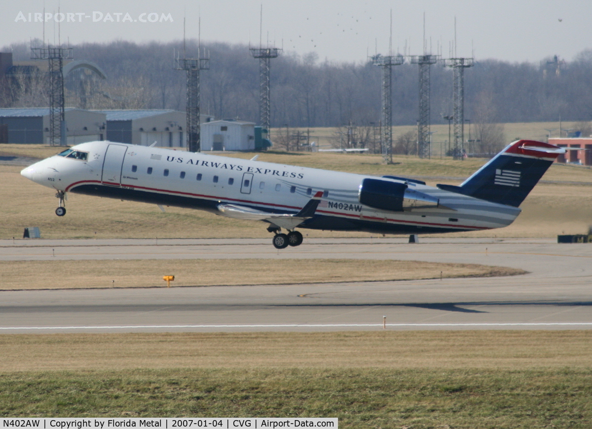 N402AW, 1998 Bombardier CRJ-200LR (CL-600-2B19) C/N 7281, U.S. Airways Express