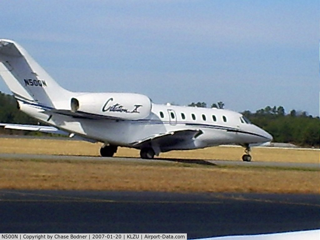 N500N, 2005 Cessna 750 Citation X C/N 750-0239, Citation X taxiing to the runway at KLZU.