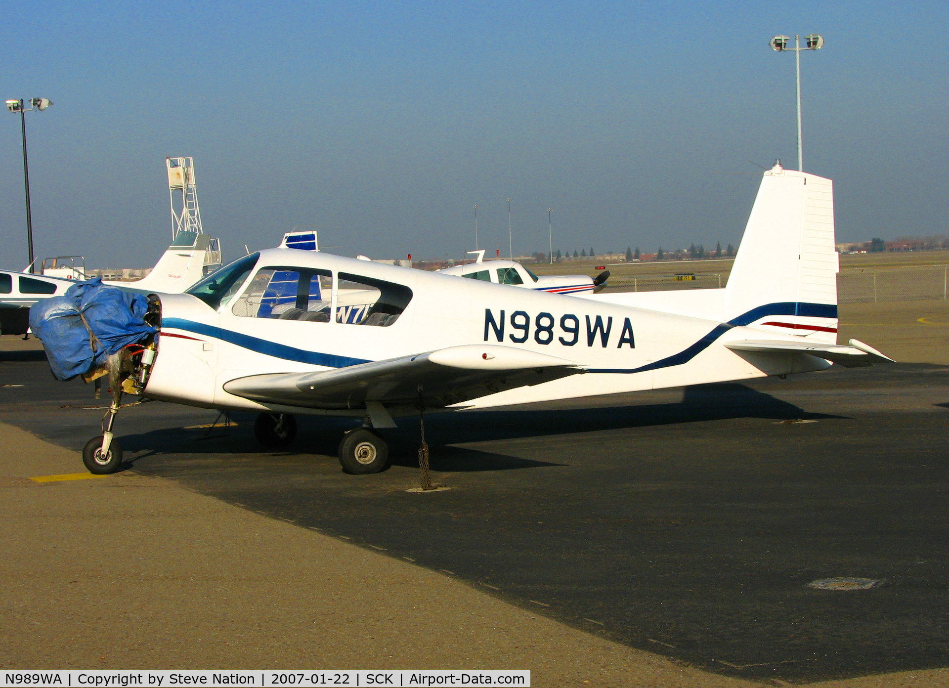 N989WA, 1968 SIAI-Marchetti S-205-22R C/N 389, 1968 Siai-Marchetti S.205/22R sans engine @ Stockton Municipal Airport, CA