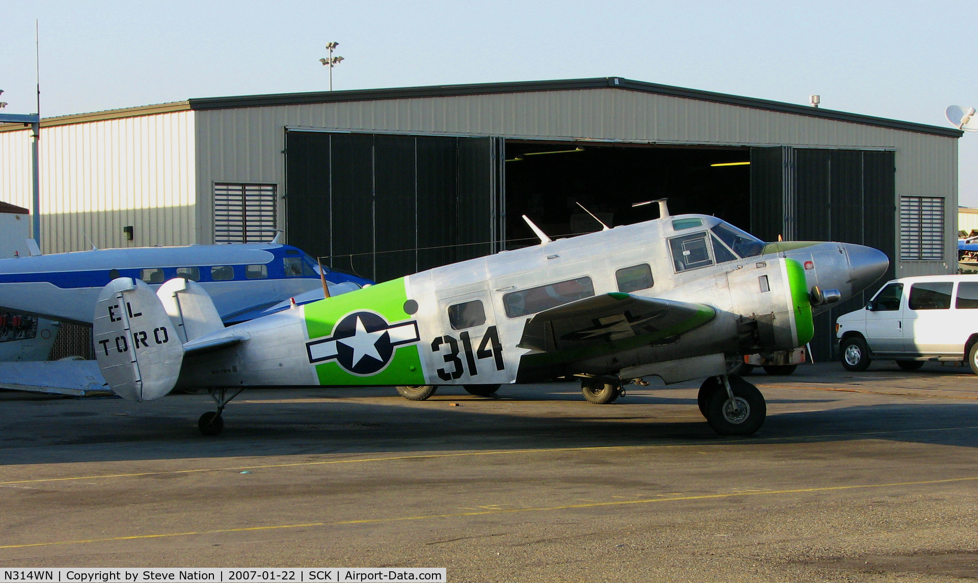 N314WN, 1952 Beech C-45H Expeditor C/N AF-566, Remanufactured Beech C-45H painted as Marines 