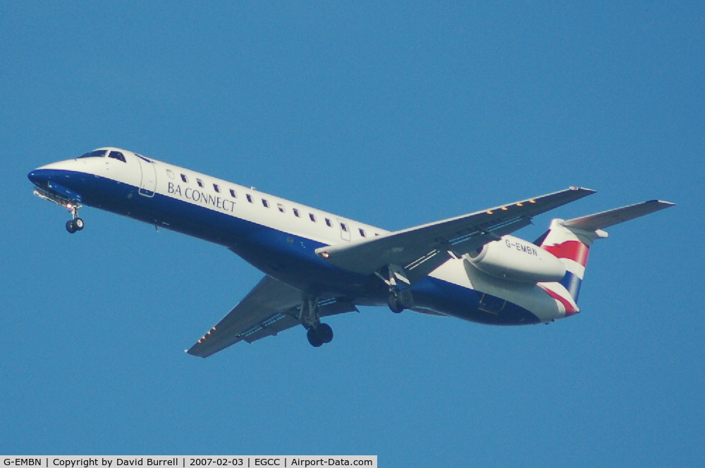 G-EMBN, 2000 Embraer EMB-145EP (ERJ-145EP) C/N 145201, British Airways - Landing