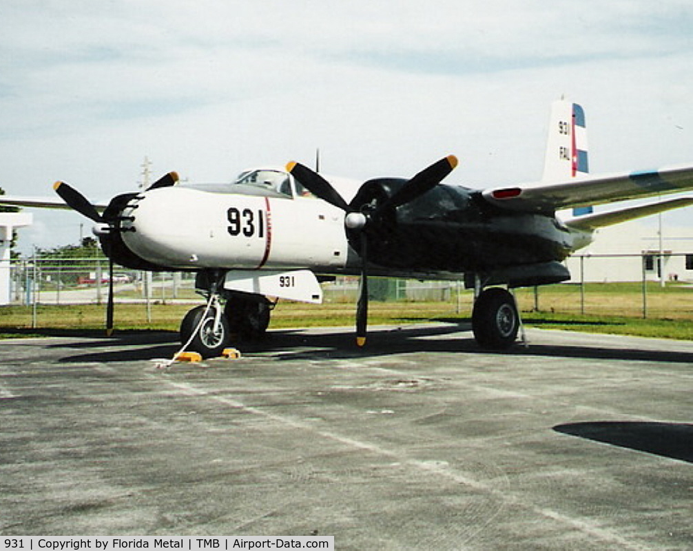 931, 1944 Douglas A-26B Invader C/N 28719, Cuba Air Force