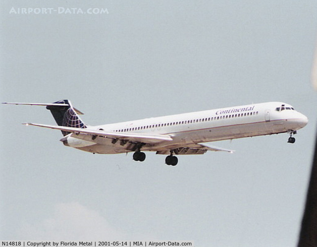 N14818, 1986 McDonnell Douglas MD-82 (DC-9-82) C/N 49478, Continental MD-80 - when I discovered El Dorado in 2001