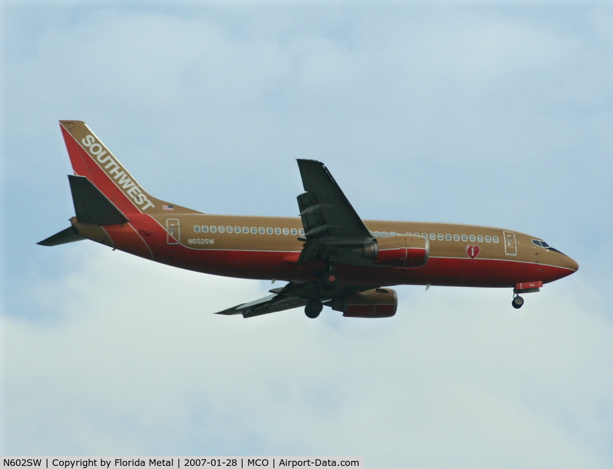 N602SW, 1995 Boeing 737-3H4 C/N 27953, Southwest