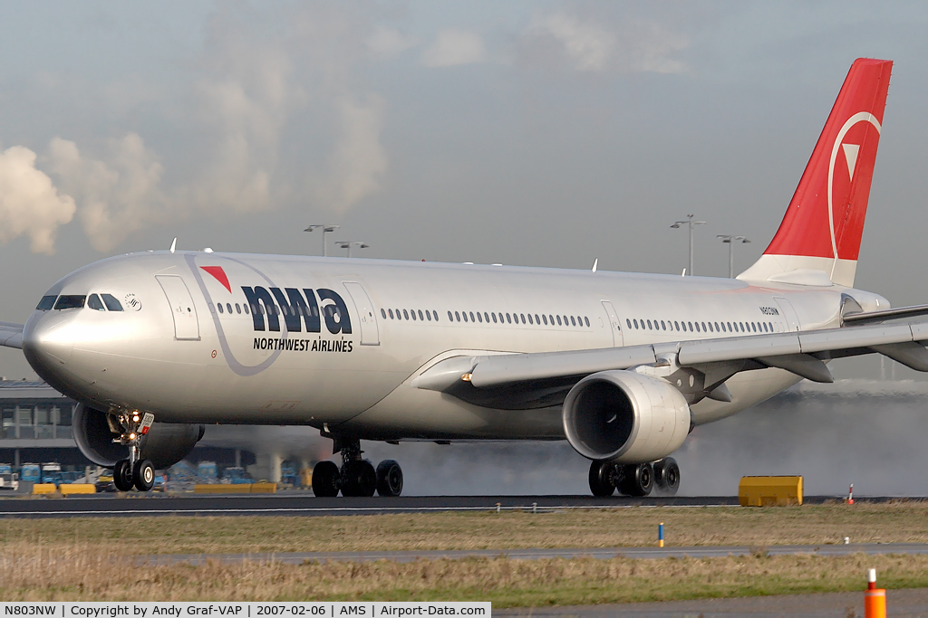 N803NW, 2003 Airbus A330-323 C/N 0542, Northwest Airlines A330-300