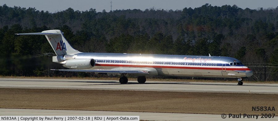 N583AA, 1991 McDonnell Douglas MD-82 (DC-9-82) C/N 53160, The silver birds catch the sunlight so nicely