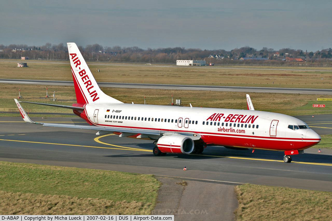 D-ABAP, 1998 Boeing 737-86J C/N 28070, Taxiing to the runway
