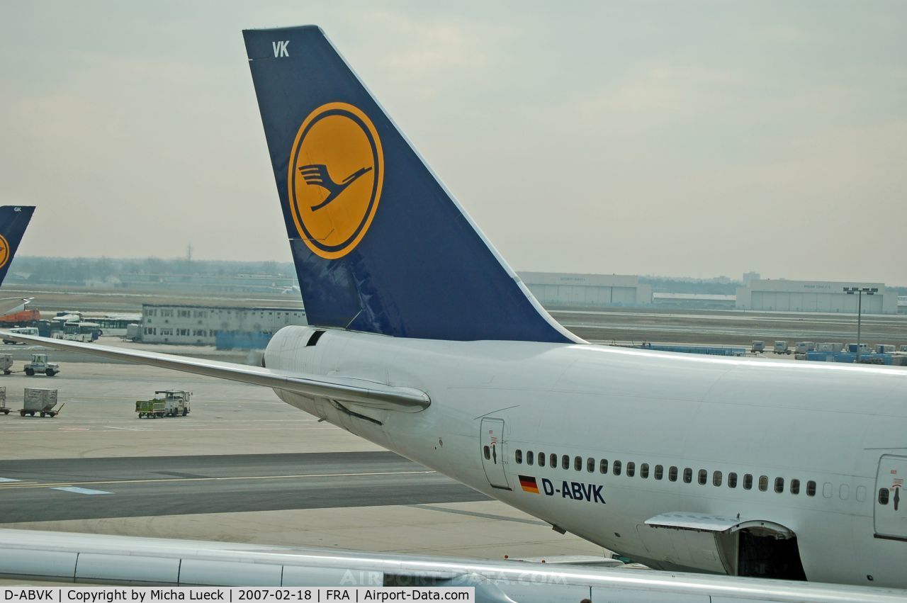 D-ABVK, 1991 Boeing 747-430 C/N 25046, At Frankfurt