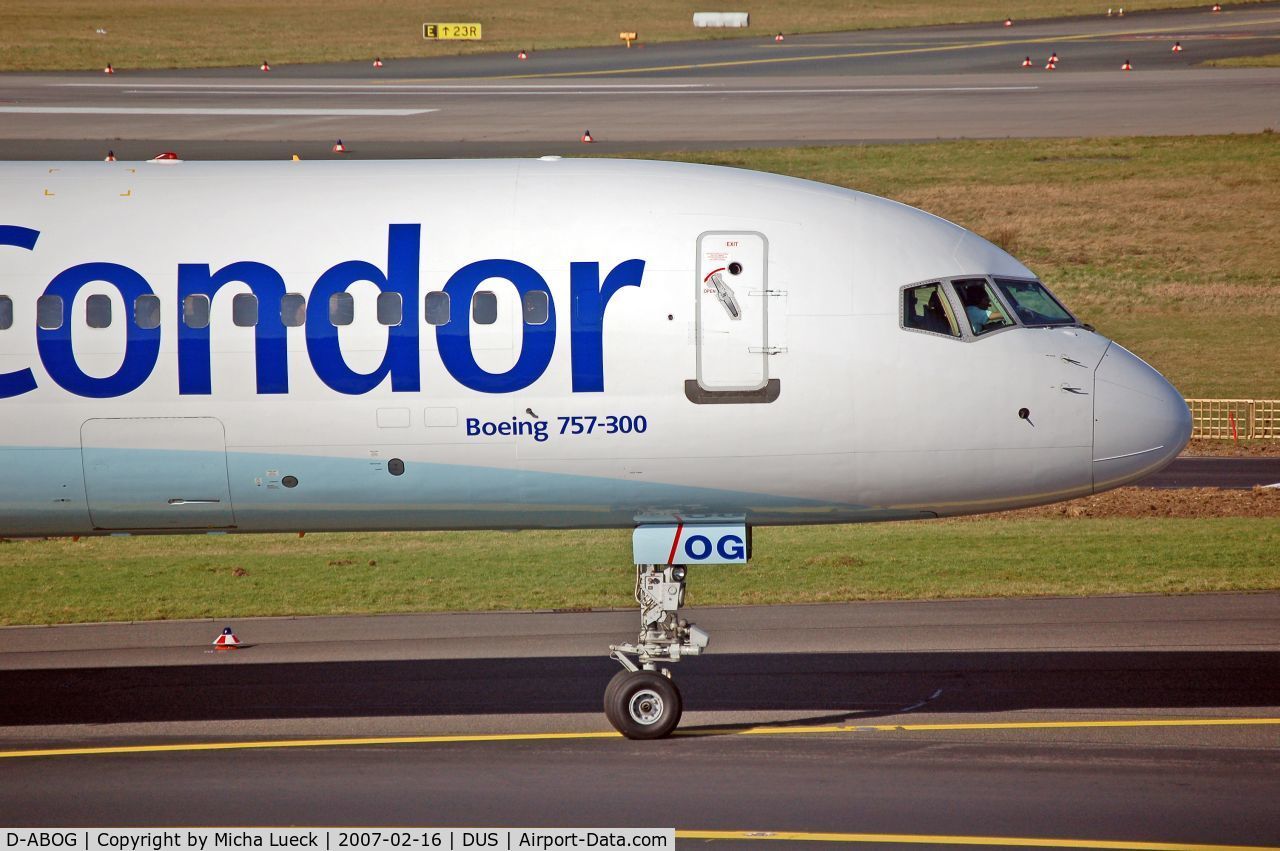 D-ABOG, 1999 Boeing 757-330 C/N 29014, Taxiing to the runway