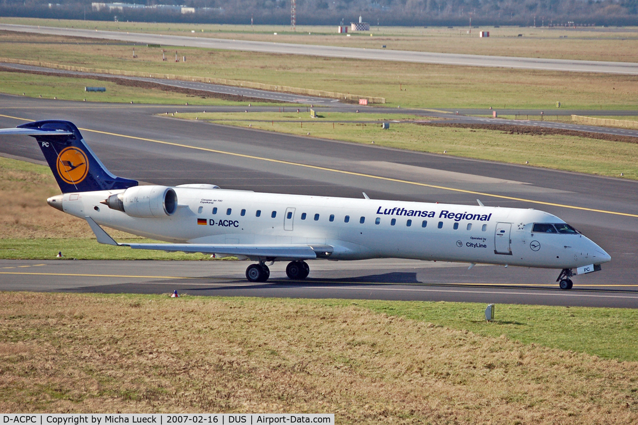 D-ACPC, 2001 Canadair CRJ-701ER (CL-600-2C10) Regional Jet C/N 10014, Lufthansa Cityline