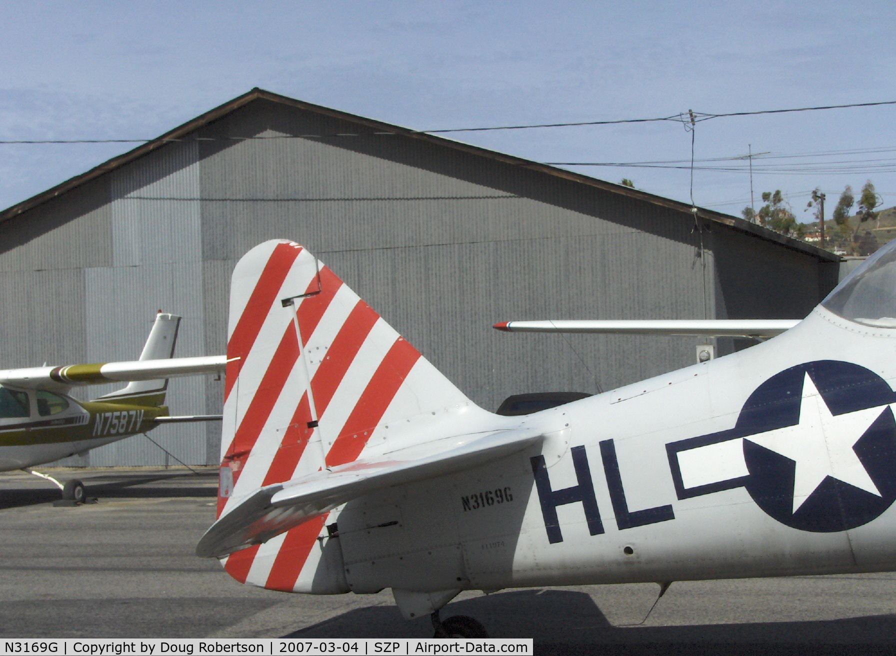 N3169G, 1945 North American AT-6F Texan C/N 121-42937, 1945 North American AT-6F TEXAN, P&W R-1340 550 Hp, tail data