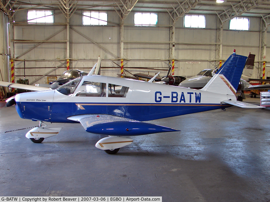 G-BATW, 1972 Piper PA-28-140 Cherokee C/N 28-7225587, Piper PA-28 140 Cherokee