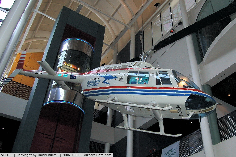 VH-DIK, 1982 Bell 206B JetRanger III C/N 3653, Sidney Powerhouse Museum