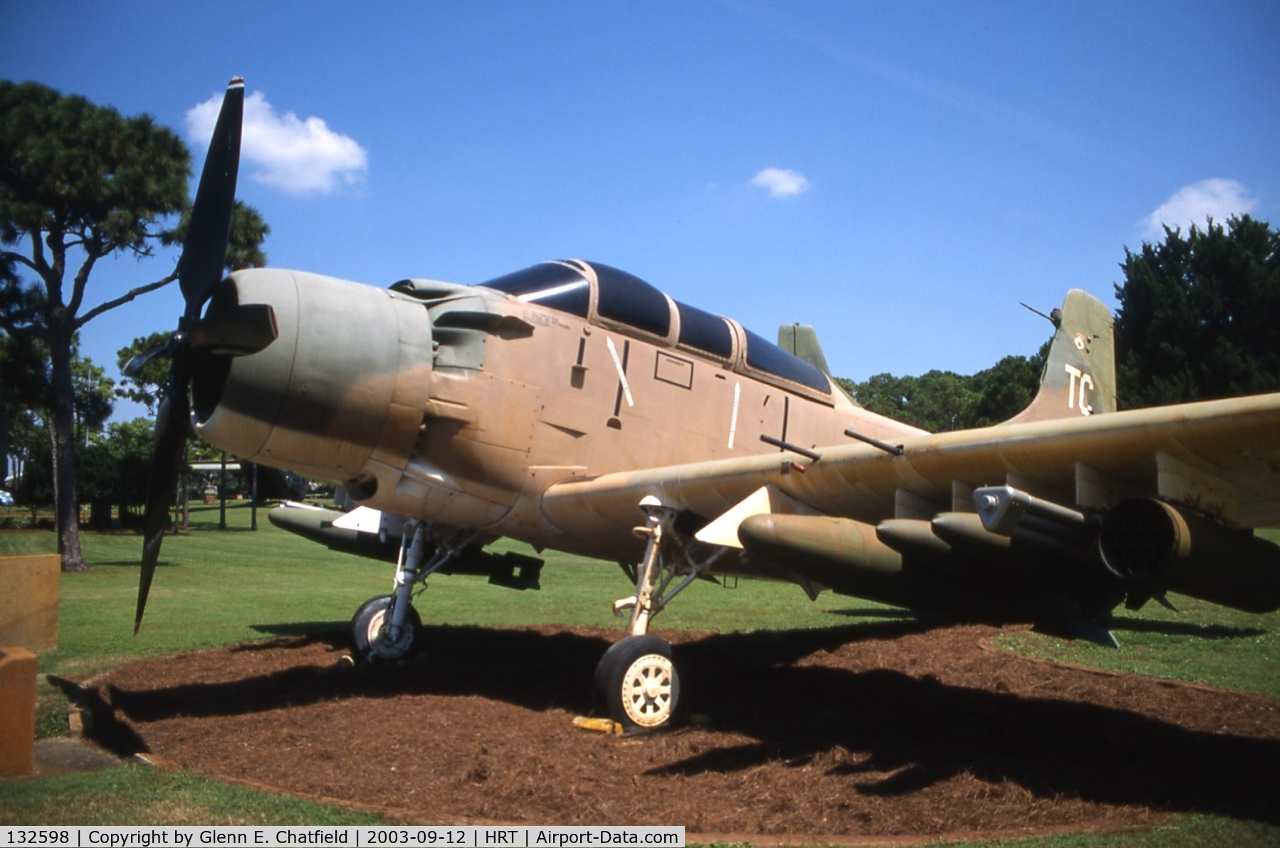 132598, Douglas A-1G Skyraider C/N 8993, A-1E At Hurlburt Field, FL