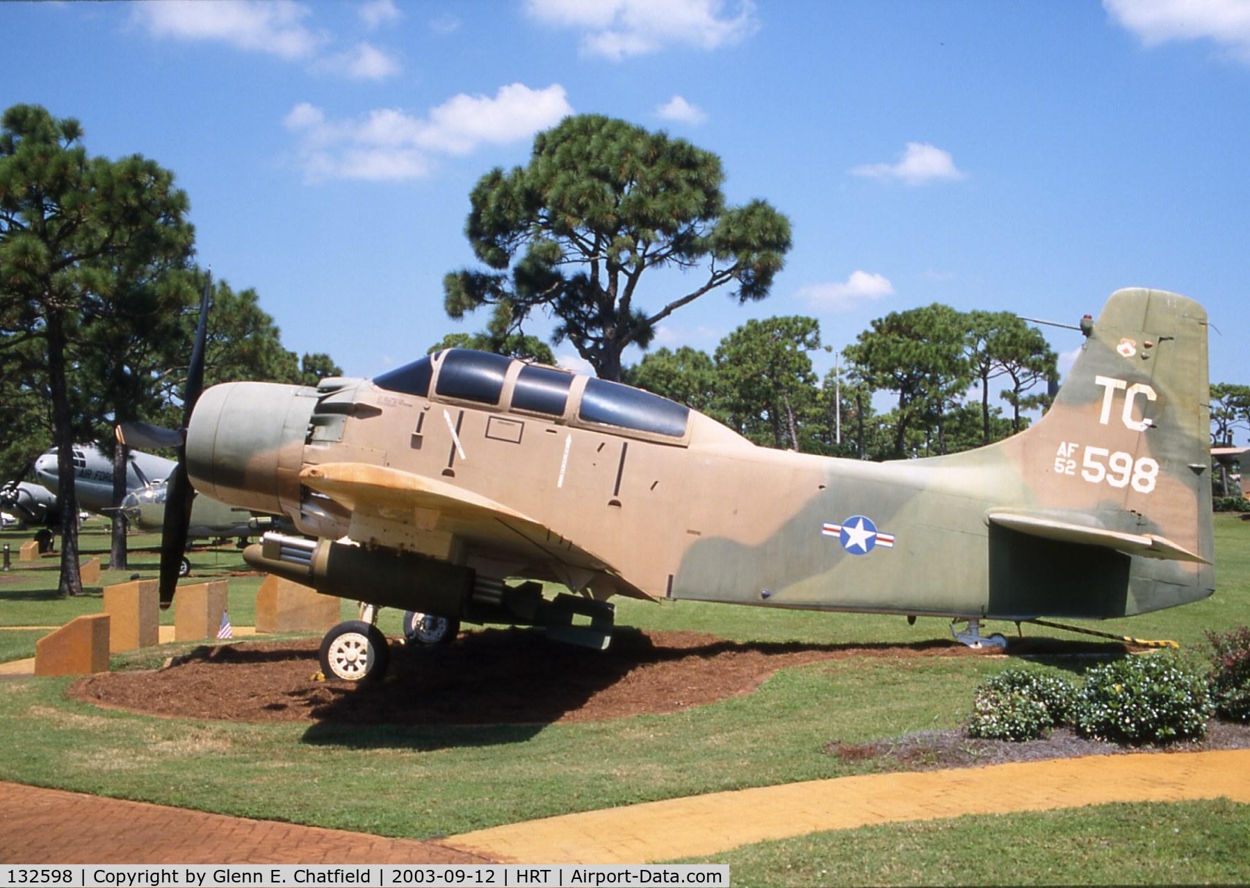 132598, Douglas A-1G Skyraider C/N 8993, A-1E At Hurlburt Field, FL
