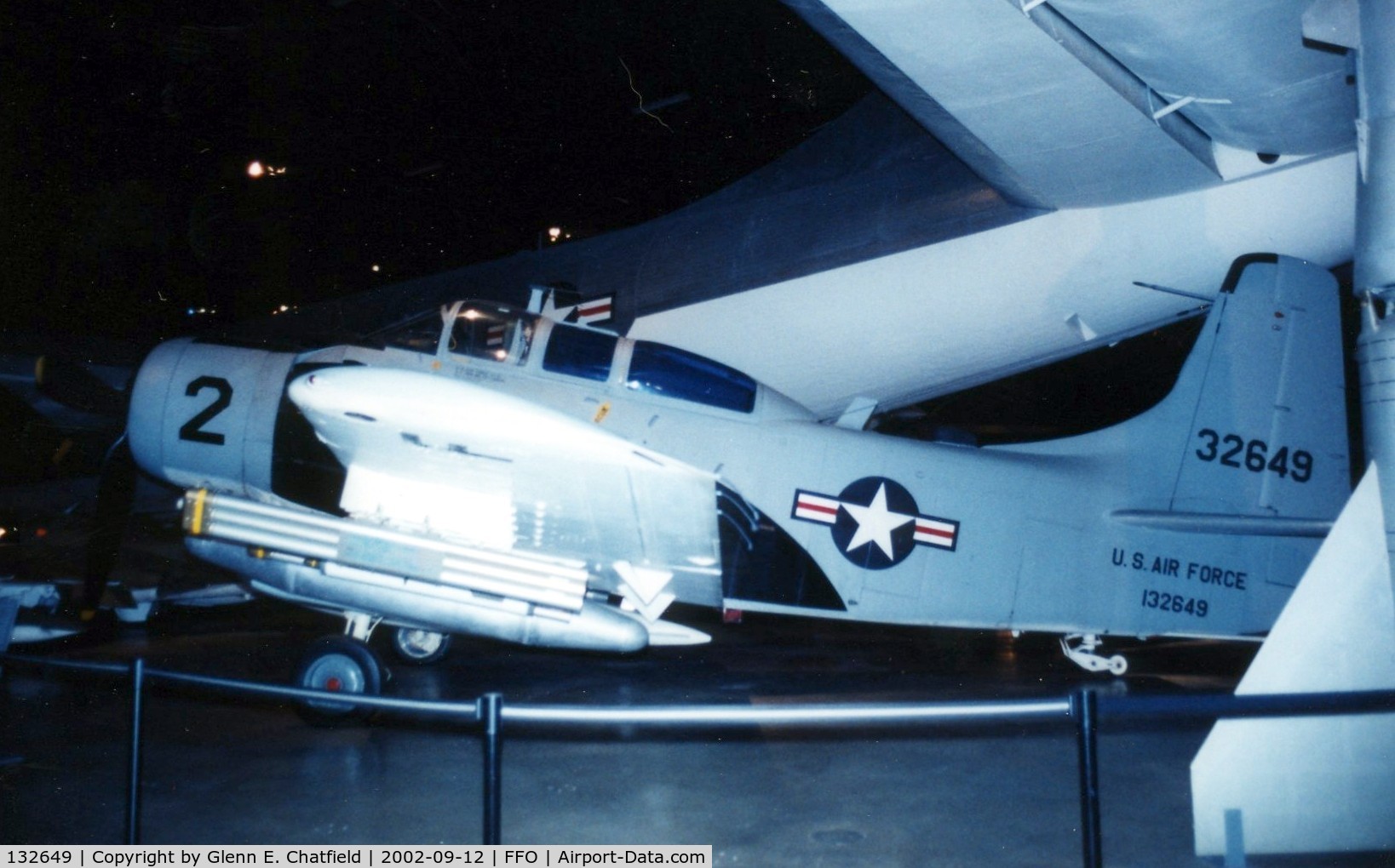 132649, 1952 Douglas A-1E Skyraider C/N 9506, A-1E Medal of Honor winner flew in Vietnam, now at the Air Force Museum. USAF redesignated it as 52-132649