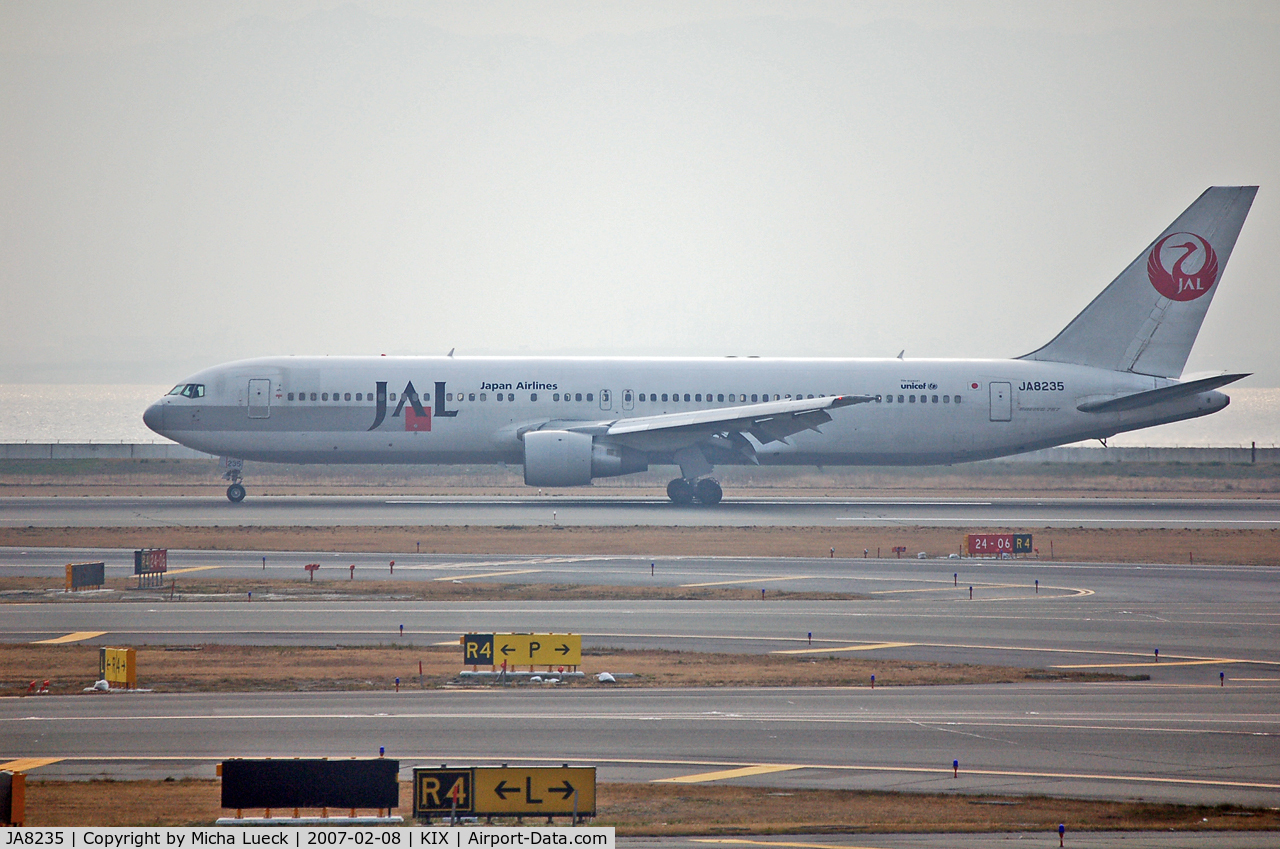 JA8235, 1986 Boeing 767-346 C/N 23217, At Osaka Kansai