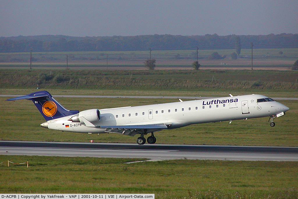 D-ACPB, 2001 Canadair CRJ-701ER (CL-600-2C10) Regional Jet C/N 10013, Lufthansa Regional Regionaljet 700