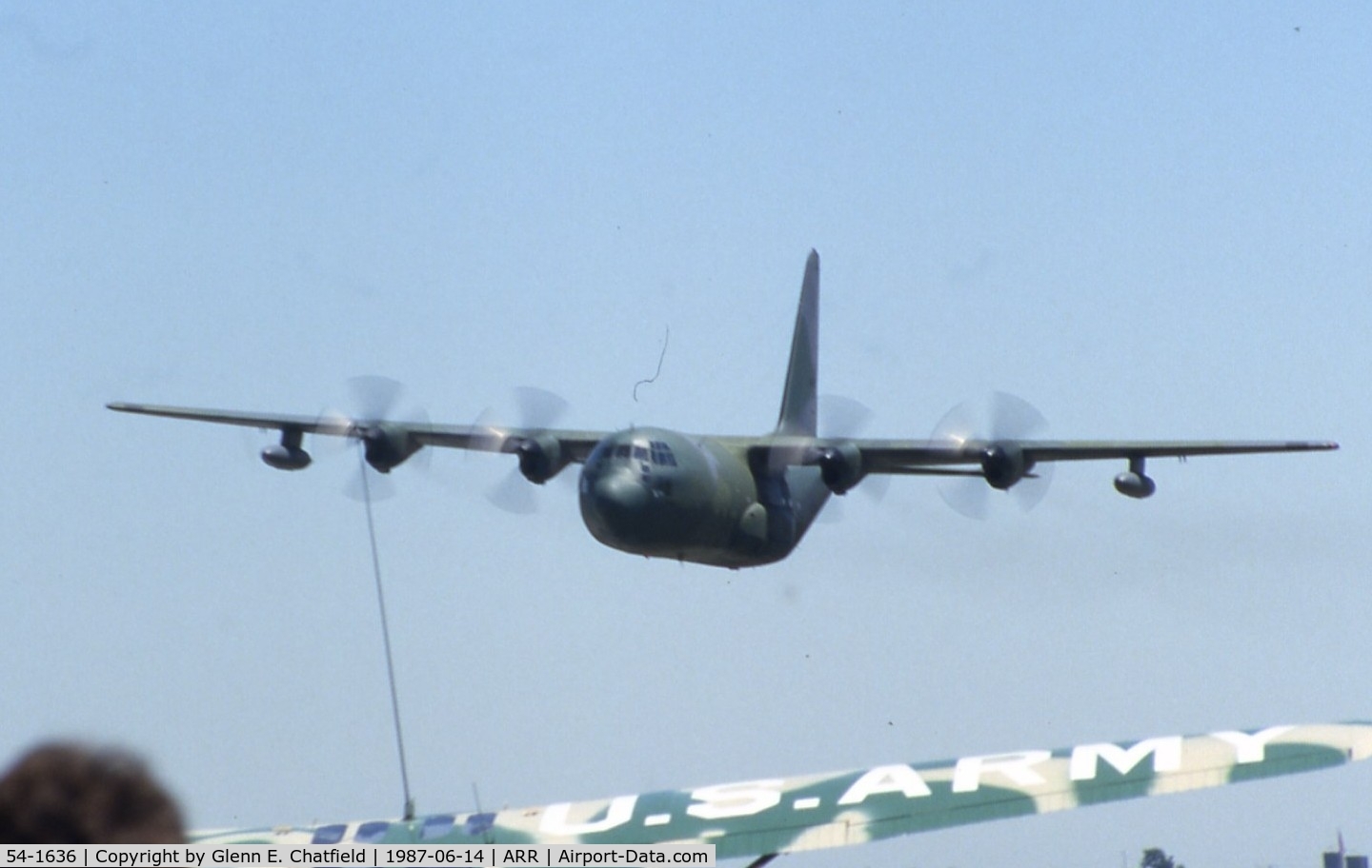 54-1636, 1954 Lockheed C-130A-LM Hercules C/N 182-3023, Beginning a fly by