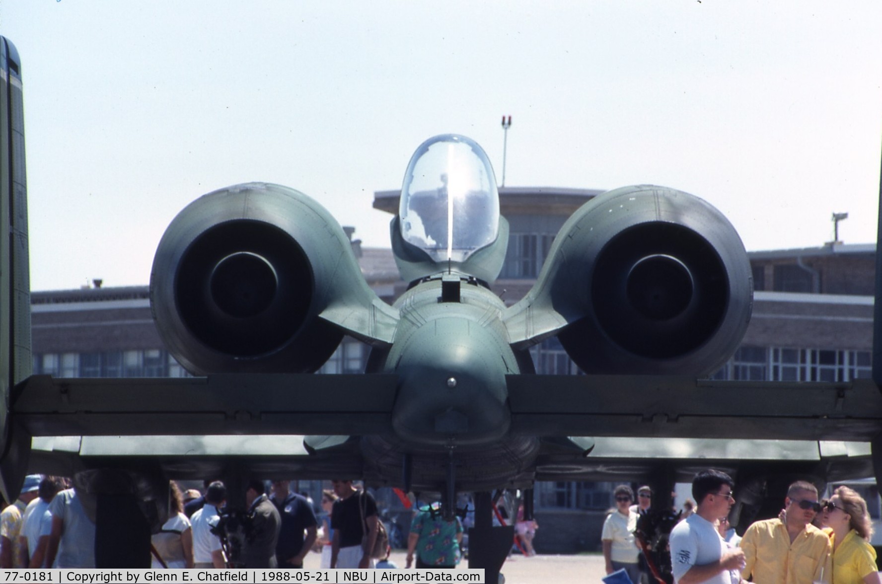 77-0181, 1977 Fairchild Republic A-10A Thunderbolt II C/N A10-0106, Rear end shot looks like a bug