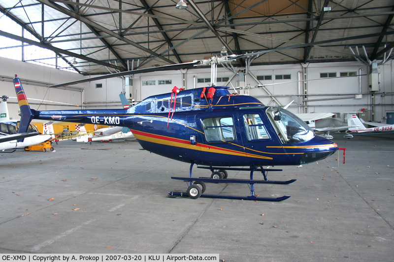 OE-XMD, 1992 Bell 206B JetRanger III C/N 2967, Klagenfurt is the new homebase of this helicopter; former D-HIEV