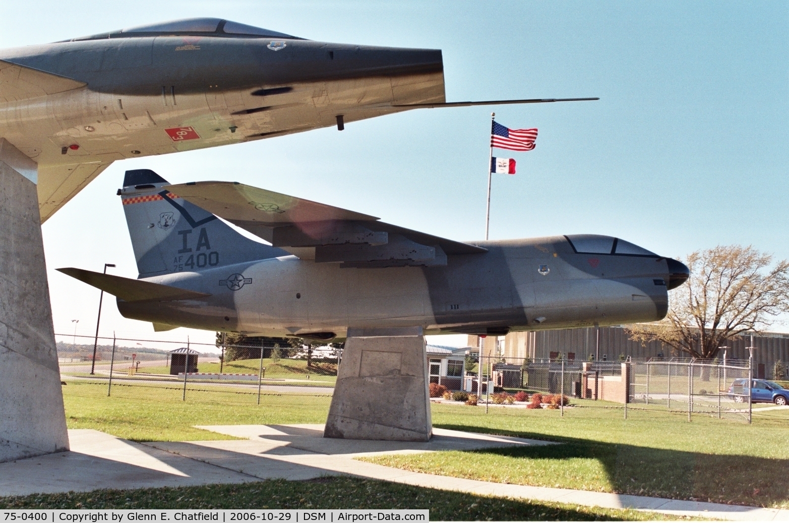 75-0400, 1975 LTV A-7D Corsair II C/N D-450, In front of the ANG base