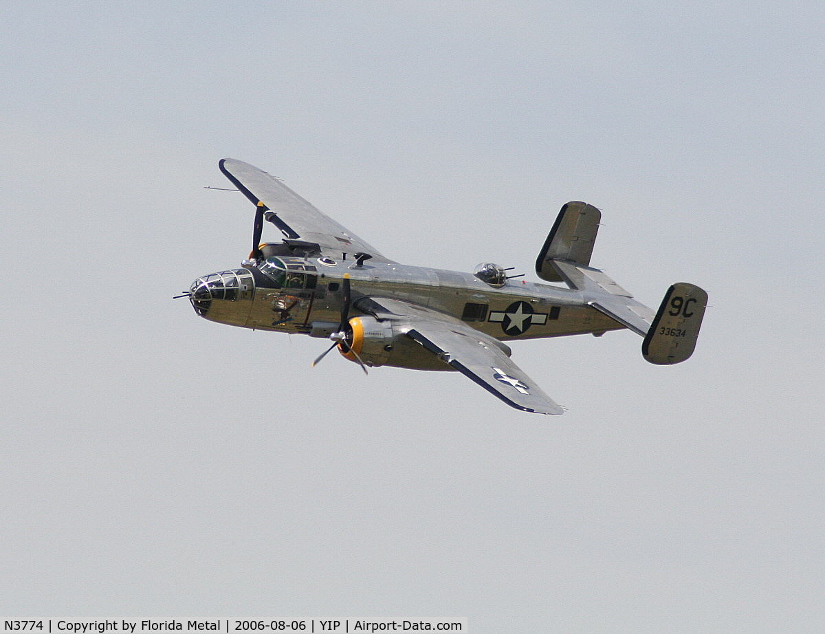 N3774, 1943 North American B-25D Mitchell C/N 100-23960, B-25