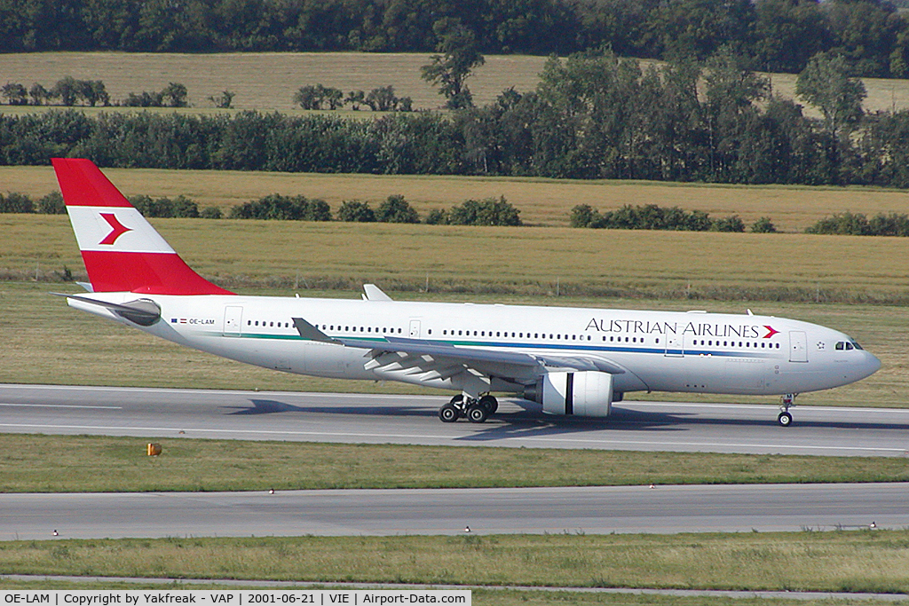 OE-LAM, 1998 Airbus A330-223 C/N 223, Austrian Airlines Airbus 330-200