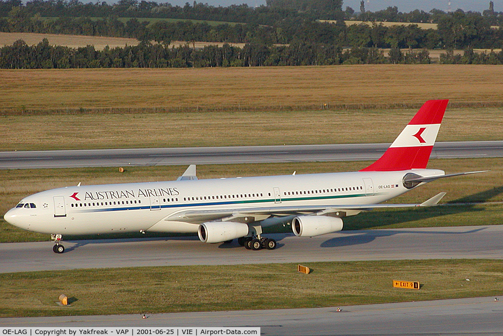OE-LAG, 1995 Airbus A340-212 C/N 075, Austrian Airlines Airbus 340-200