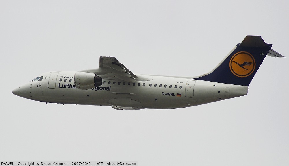 D-AVRL, 1996 British Aerospace Avro 146-RJ85 C/N E.2285, Lufthansa Regional  Avro-RJ85