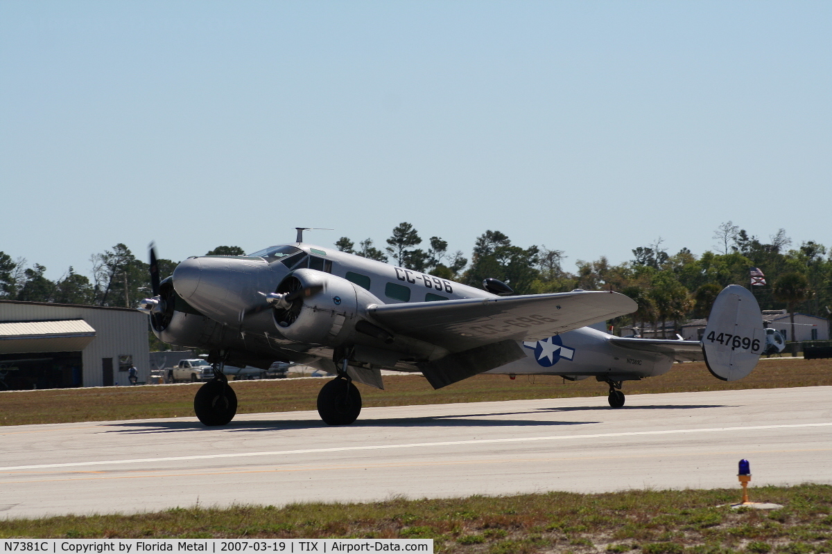 N7381C, 1944 Beech C18S C/N 8104, C-45