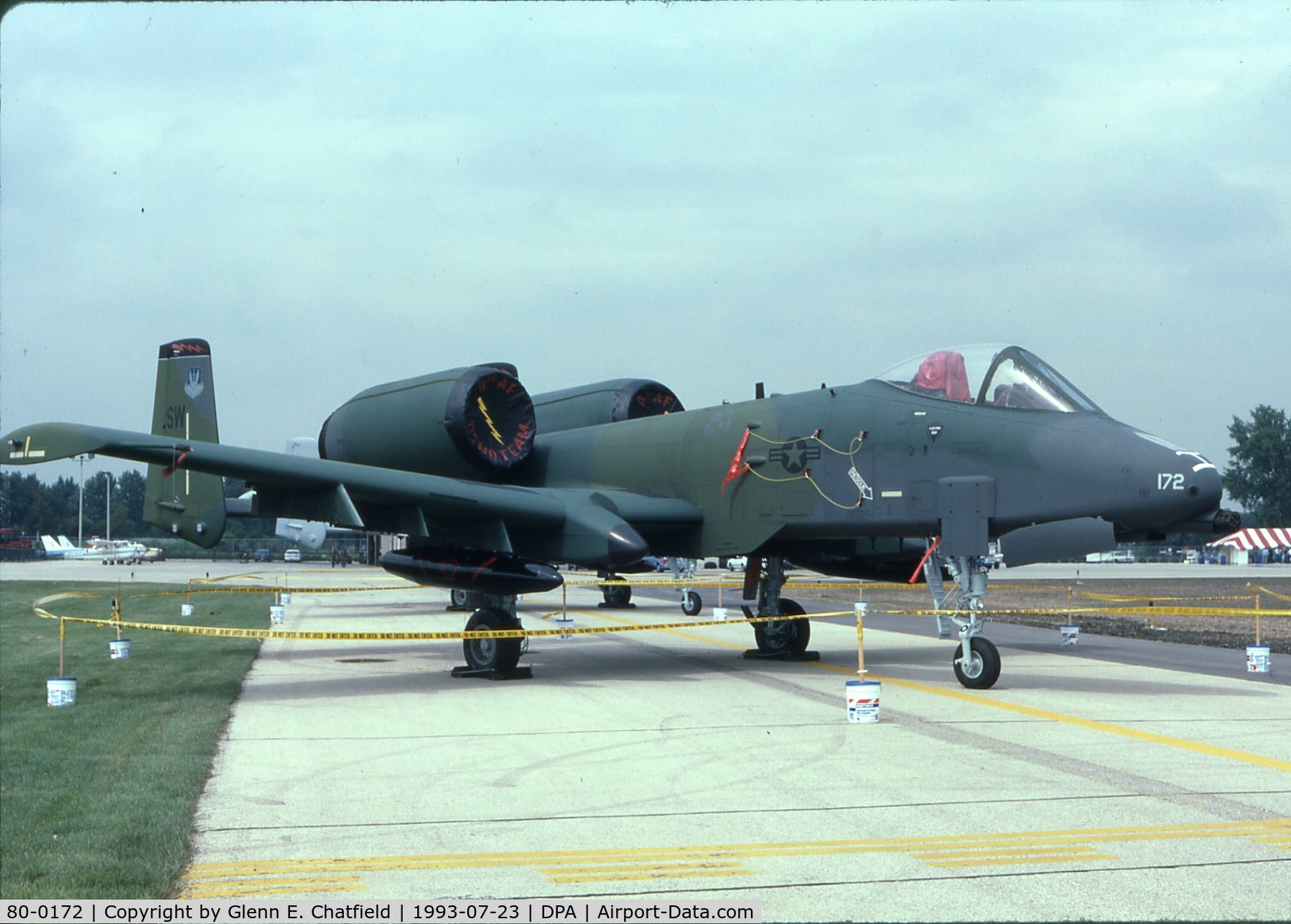 80-0172, 1980 Fairchild Republic A-10A Thunderbolt II C/N A10-0522, A-10A on static display during air show day