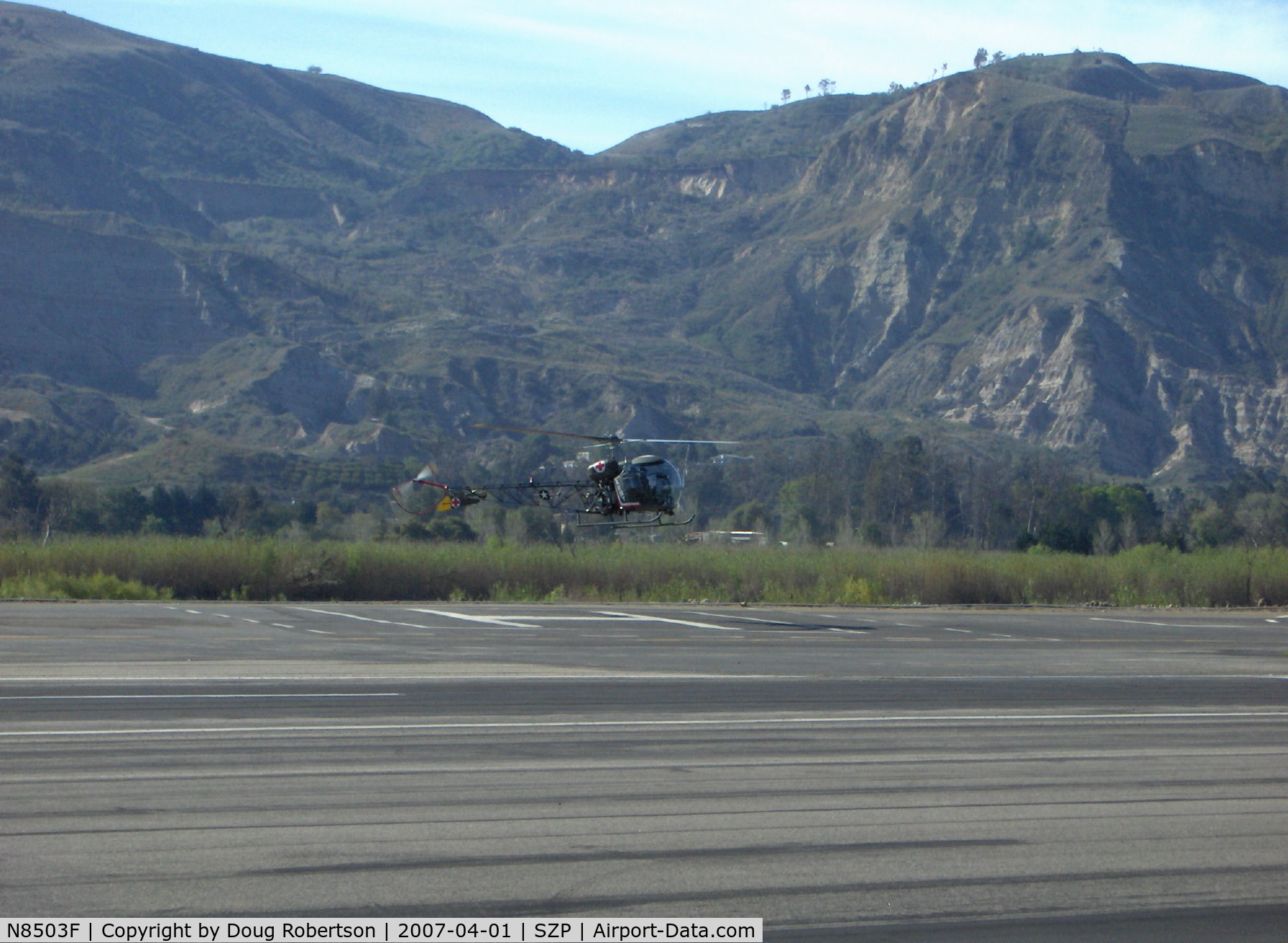 N8503F, 1965 Bell 47G-4 C/N 3350, 1965 Bell 47G-4, Lycoming VO-540 305 Hp, hover to land