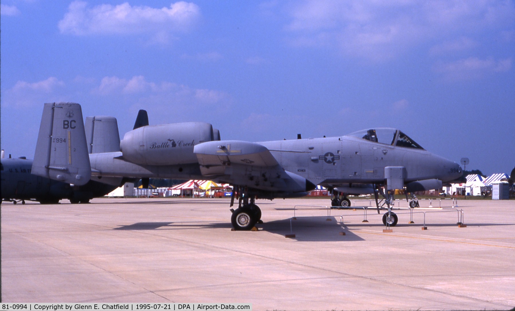 81-0994, 1981 Fairchild Republic A-10C Thunderbolt II C/N A10-0689, A-10A on the ramp at high noon