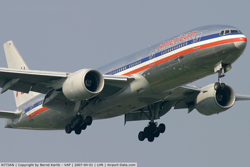 N773AN, 1999 Boeing 777-223 C/N 29583, American Airlines Boeing 777