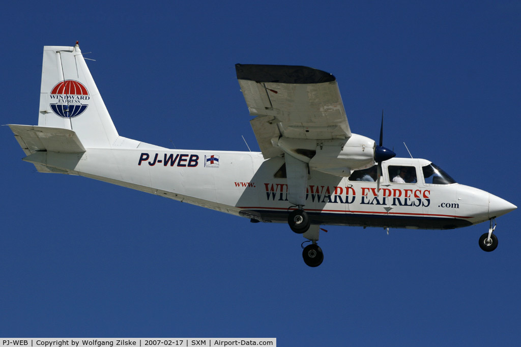 PJ-WEB, 1989 Pilatus Britten-Norman BN-2B-20 Islander C/N 2208, visitor