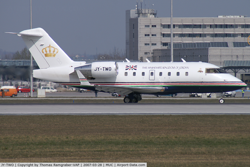 JY-TWO, 2000 Bombardier Challenger 604 (CL-600-2B16) C/N 5443, Jordan-Government Canadair CL600 Challenger