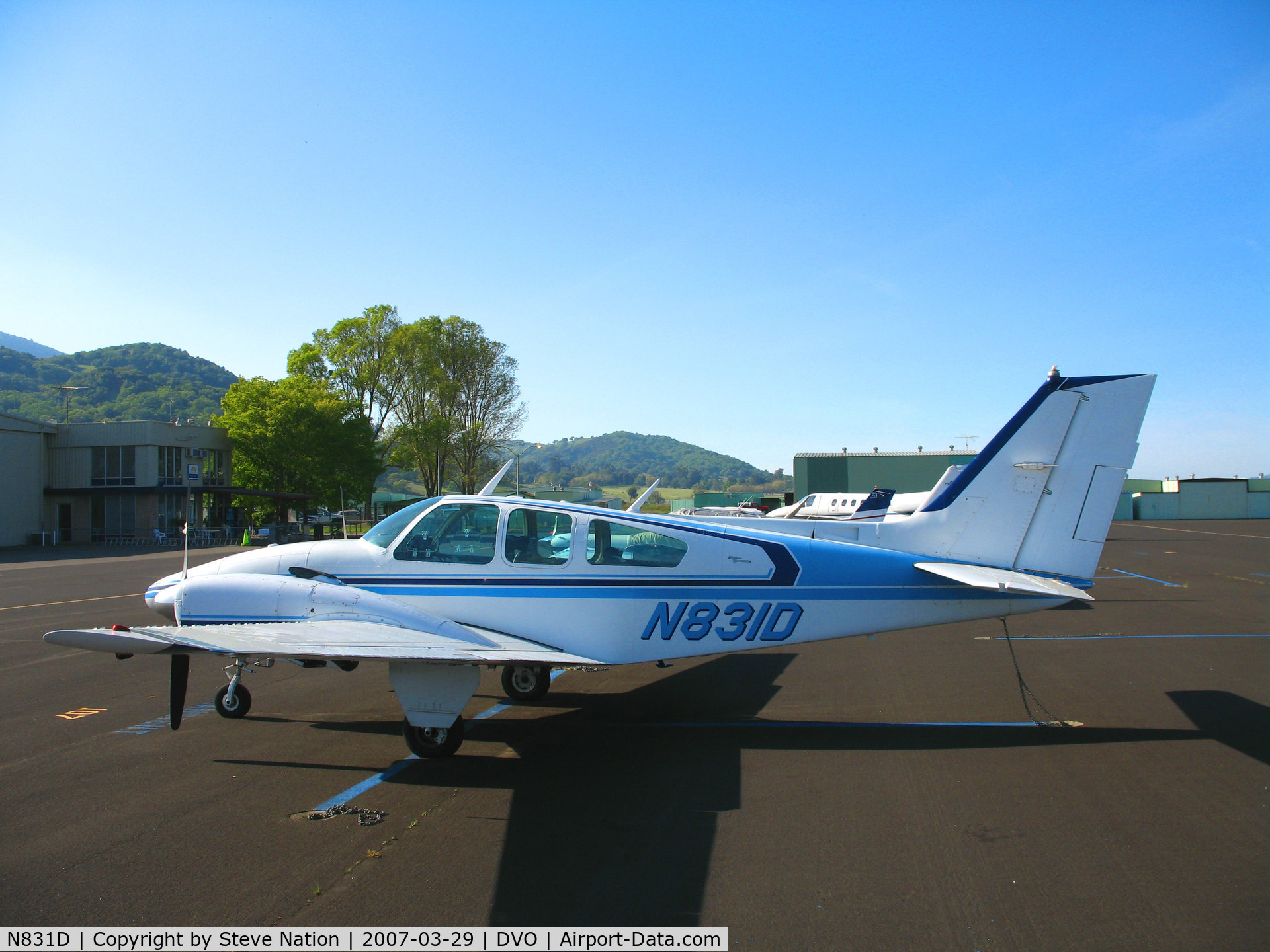 N831D, 1966 Beech C55 Baron (95-C55) C/N TE-62, Rocken Air 1966 Beech 95-C55 @ Gnoss Field (Novato), CA