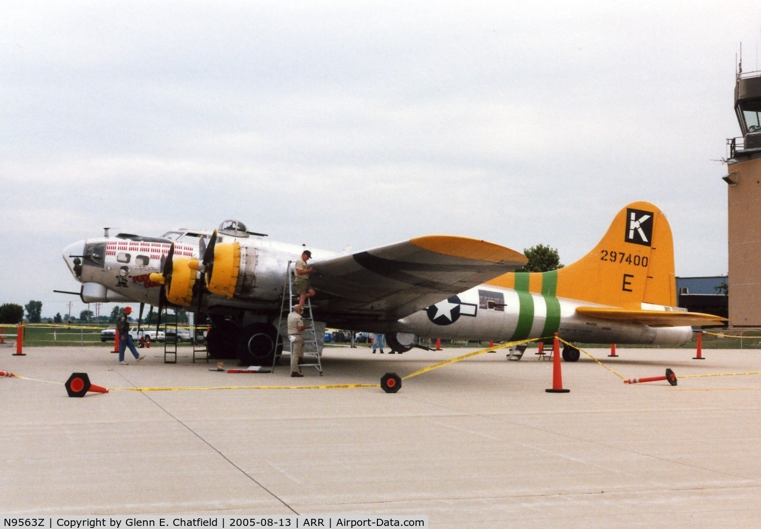 N9563Z, 1944 Boeing B-17G Flying Fortress C/N 32204, On the ramp for display