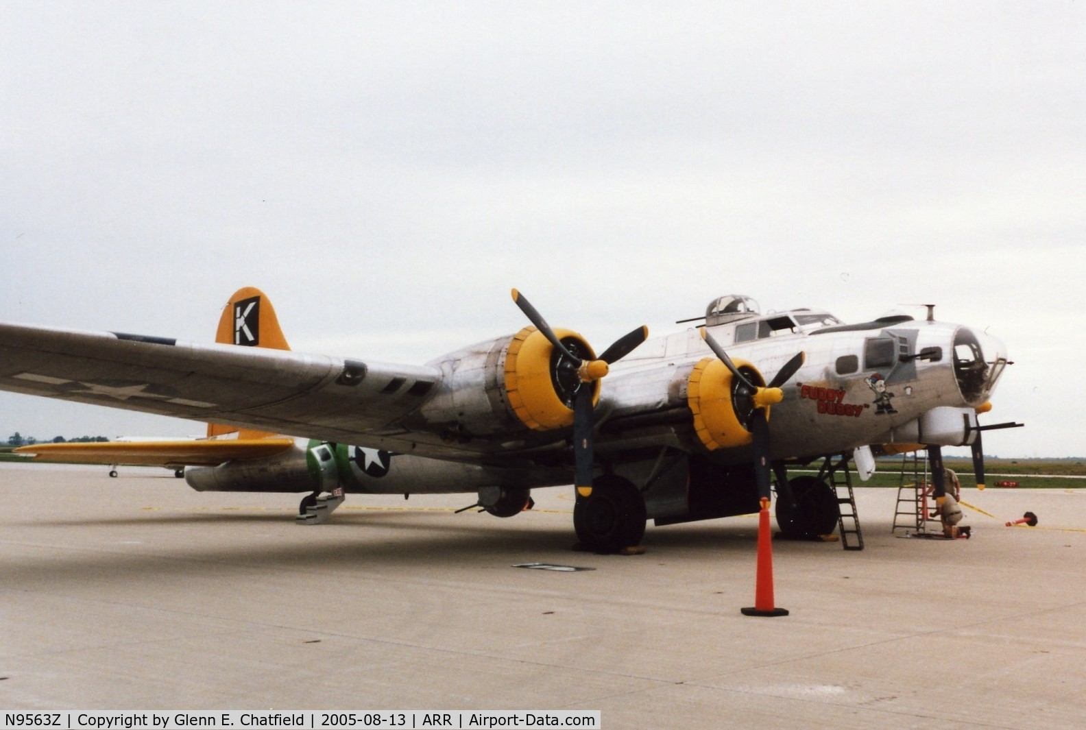 N9563Z, 1944 Boeing B-17G Flying Fortress C/N 32204, On the ramp for display
