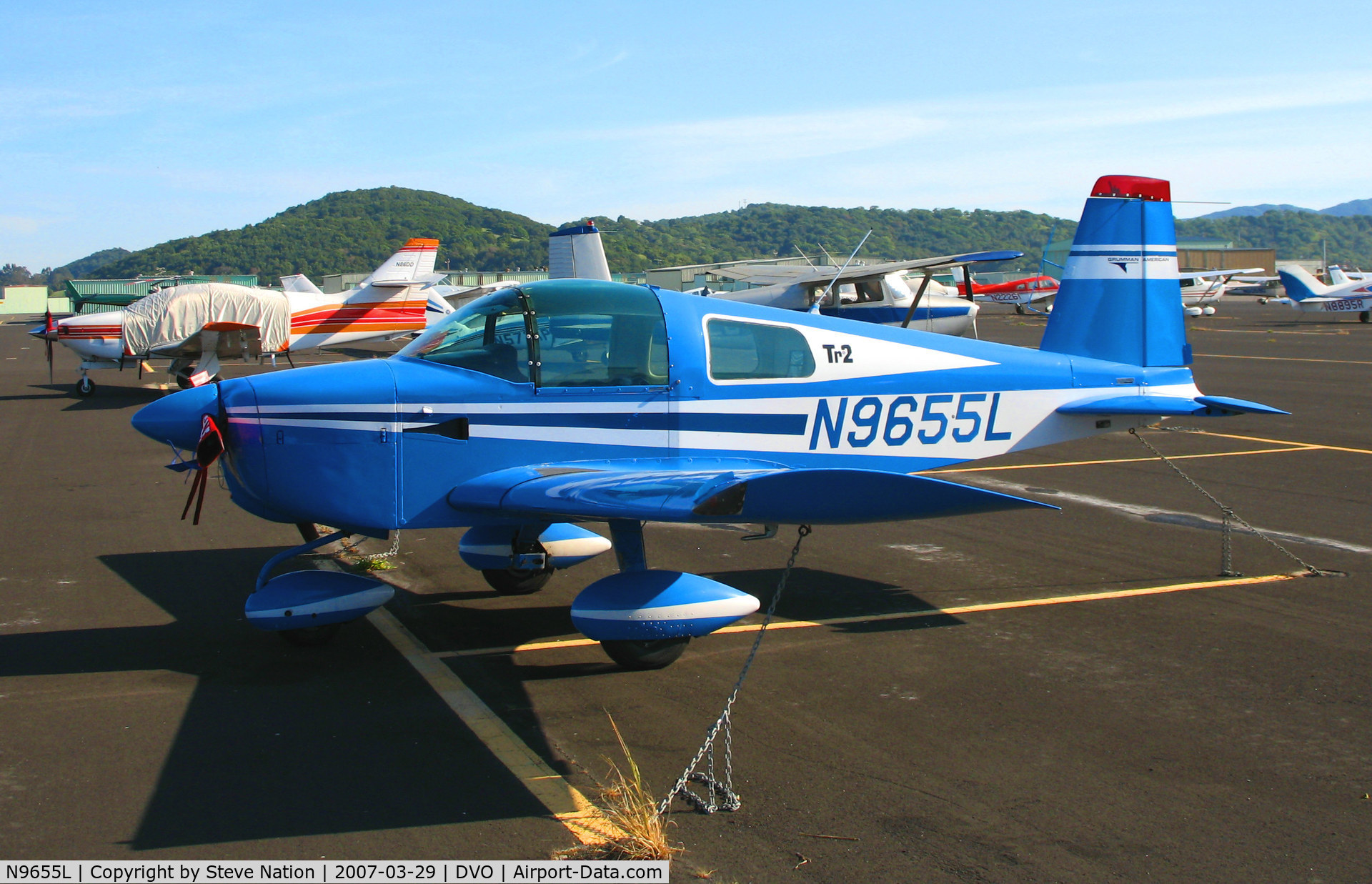 N9655L, 1973 Grumman American AA-1B Trainer C/N AA1B-0155, 1973 American Aviation AA-1B @ Gnoss Airport (Novato), CA