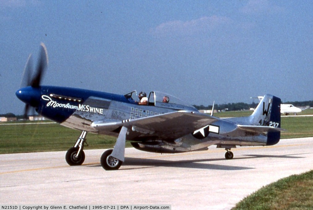 N2151D, 1944 North American F-51D Mustang C/N 122-40196, Arriving for an airshow