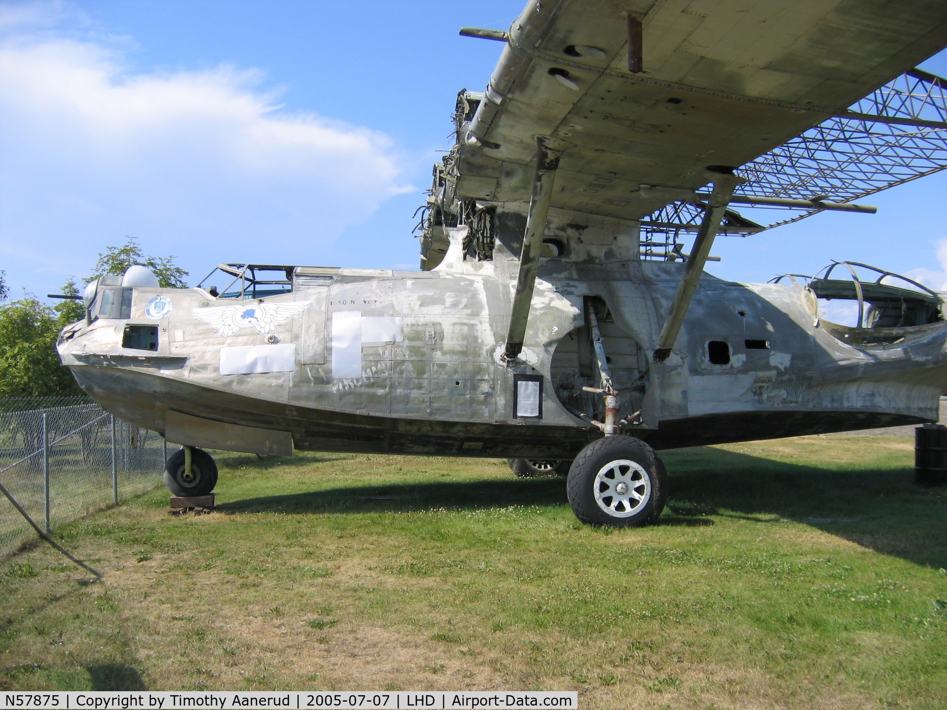 N57875, Consolidated Vultee PBY-5A C/N 44-33954, also known as CV-465, Bu67918, previously registered as N44BY, Alaska Aviation Heritage Museum