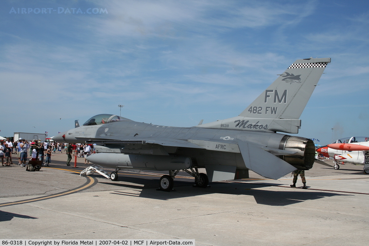 86-0318, 1986 General Dynamics F-16C Fighting Falcon C/N 5C-424, F-16