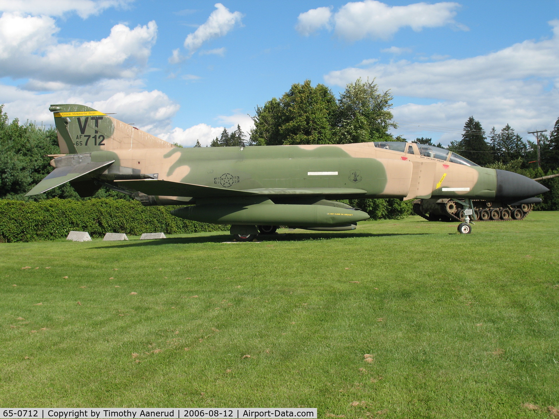 65-0712, 1965 McDonnell F-4D Phantom II C/N 1758, Camp Johnson, Vermont ANG, McDonnell-Douglas F-4D (Phantom II), serial number is what is displayed, it might actual serial might be different