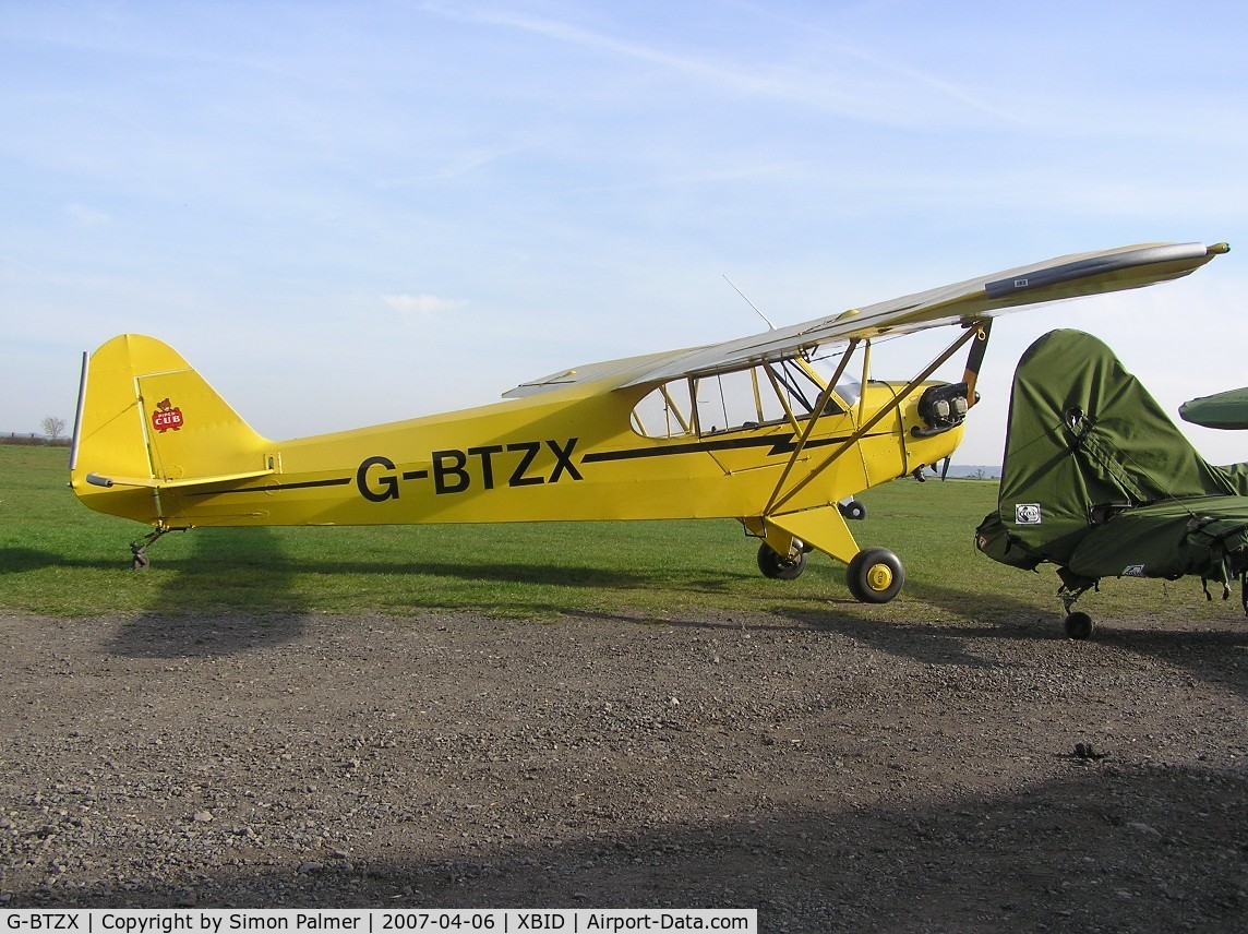 G-BTZX, 1949 Piper J3C-65 Cub Cub C/N 18871, Piper J3C-65 Cub at Bickmarsh/Bidford airfield